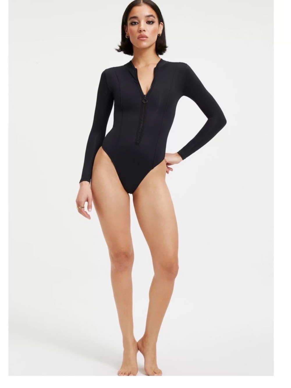 🏷️ NWT Good American Compression Long Sleeve One Piece size 4